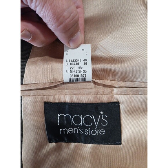 Lauren Ralph Lauren Wool Blazer Jacket Men’s 46L Macy's Brown - Picture 6 of 7